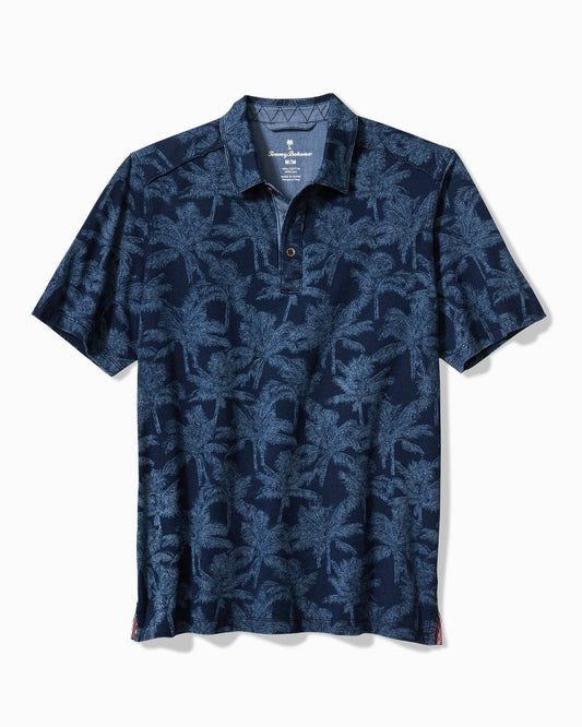 Big & Tall Palm Impressions Polo Indigo | Tommy Bahama Trending - Big & Tall Palm Impressions Polo