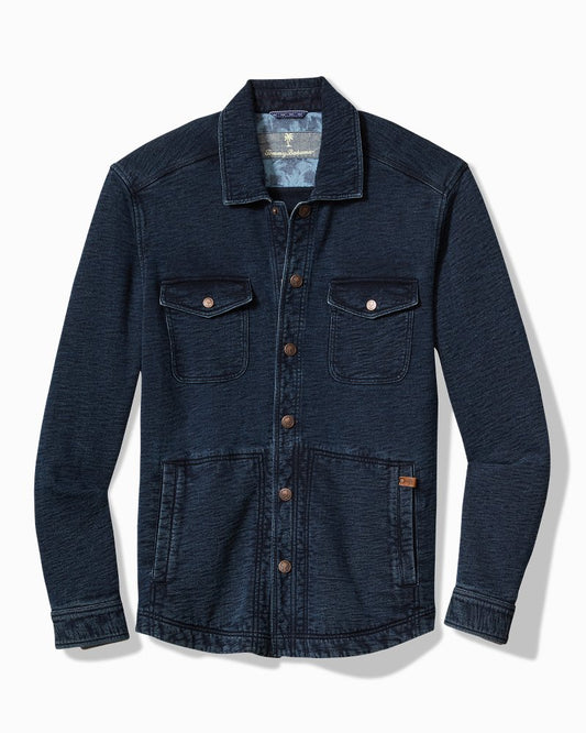 Big & Tall Indigo Paradise CPO Shirt Jacket Indigo | Tommy Bahama Discount - Big & Tall Indigo Paradise CPO Shirt Jacket