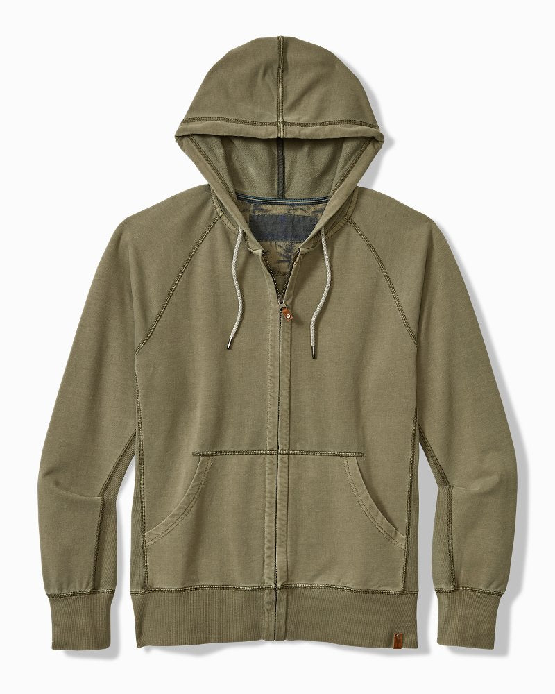 Big & Tall Ben & Terry Full-Zip Sweatshirt Tea Leaf | Tommy Bahama Best Price - Big & Tall Ben & Terry Full-Zip Sweatshirt