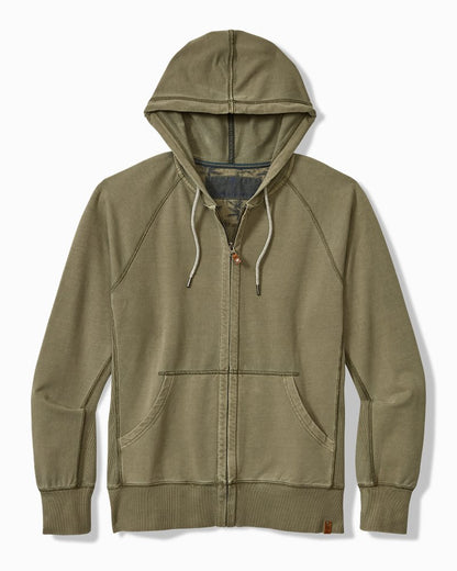 Big & Tall Ben & Terry Full-Zip Sweatshirt Tea Leaf | Tommy Bahama Best Price - Big & Tall Ben & Terry Full-Zip Sweatshirt