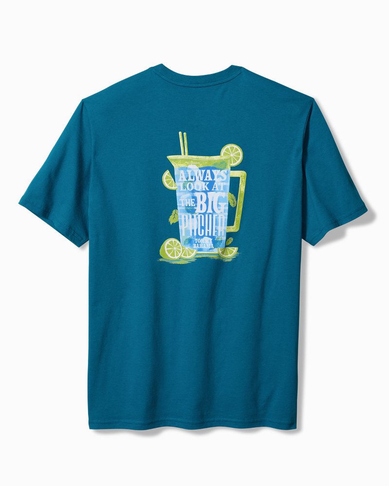 Big & Tall Always Look at the Big Pitcher Graphic T-Shirt Blue Allure | Tommy Bahama Special Offer - Big & Tall Always Look at the Big Pitcher Graphic T-Shirt