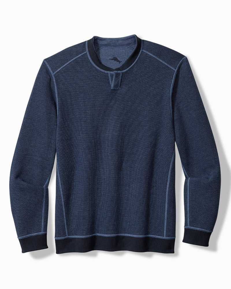 Big & Tall Flip Coast Reversible Abaco Sweatshirt Blue Note Heather | Tommy Bahama Discount - Big & Tall Flip Coast Reversible Abaco Sweatshirt