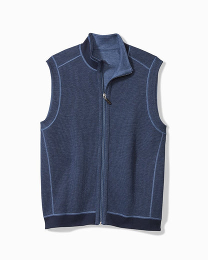 Big & Tall Flip Coast Reversible Vest Blue Note Heather | Tommy Bahama Top Pick - Big & Tall Flip Coast Reversible Vest