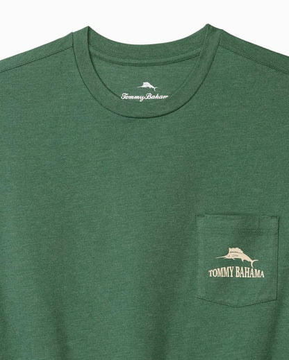 Big & Tall Between the Ryes Graphic Pocket T-Shirt Green Meadow Heather | Tommy Bahama Recommended - Big & Tall Between the Ryes Graphic Pocket T-Shirt