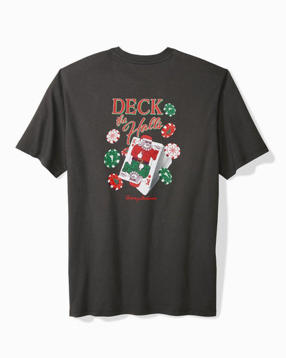 Big & Tall Deck the Halls Graphic T-Shirt Coal | Tommy Bahama Quality - Big & Tall Deck the Halls Graphic T-Shirt