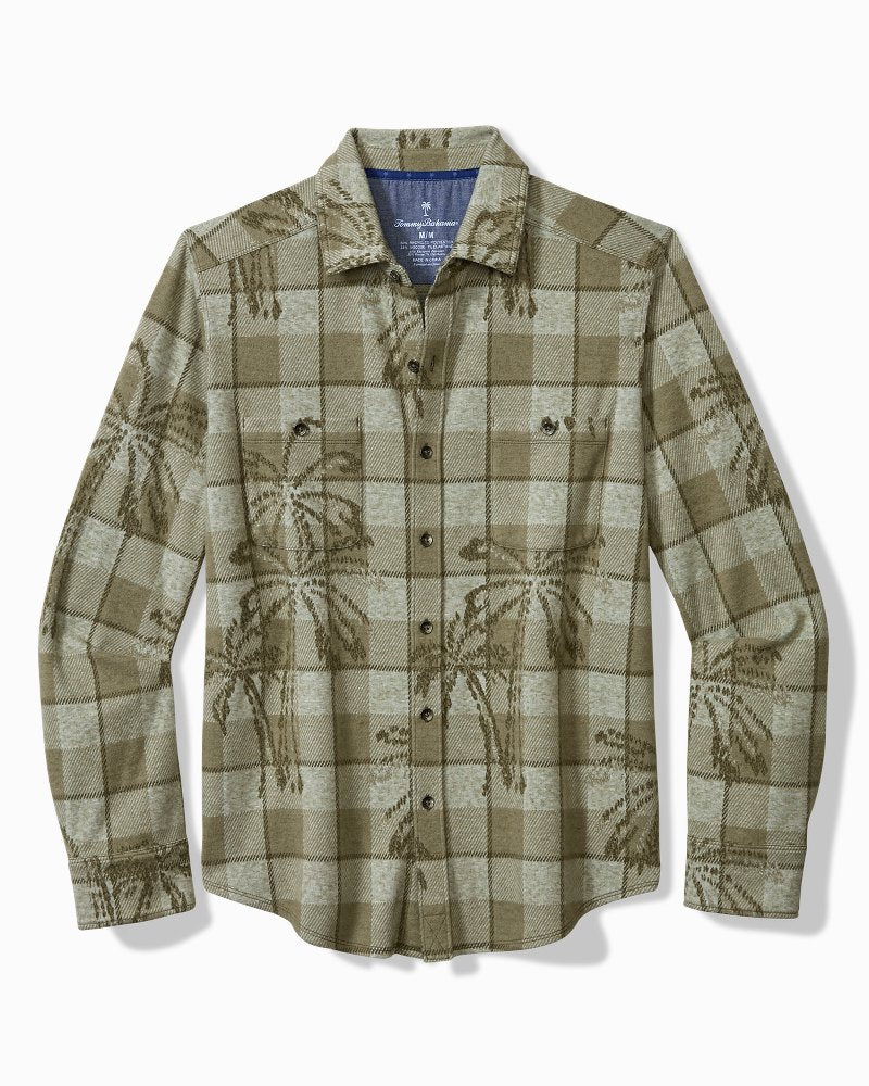 Big & Tall Fireside Palm Springs Stretch Flannel Shirt Tea Leaf | Tommy Bahama Exclusive - Big & Tall Fireside Palm Springs Stretch Flannel Shirt