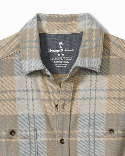 Big & Tall Fireside Modesto Stretch Flannel Shirt Wind's Breath | Tommy Bahama Discount - Big & Tall Fireside Modesto Stretch Flannel Shirt