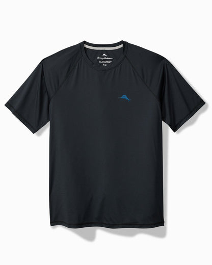 Big & Tall Chill Time Surf IslandZone® Short-Sleeve Rash Guard Jet Black | Tommy Bahama Recommended - Big & Tall Chill Time Surf IslandZone® Short-Sleeve Rash Guard