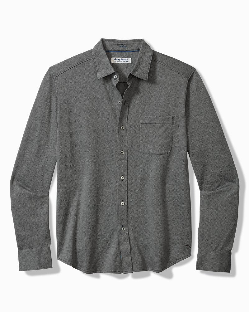 Big & Tall San Lucio Diamond Isles Knit Stretch Shirt Turbulence | Tommy Bahama Premium - Big & Tall San Lucio Diamond Isles Knit Stretch Shirt