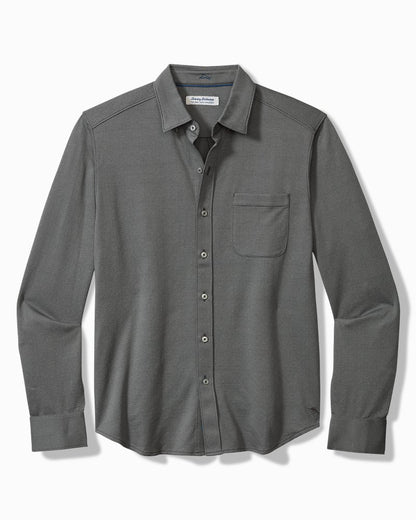 Big & Tall San Lucio Diamond Isles Knit Stretch Shirt Turbulence | Tommy Bahama Premium - Big & Tall San Lucio Diamond Isles Knit Stretch Shirt