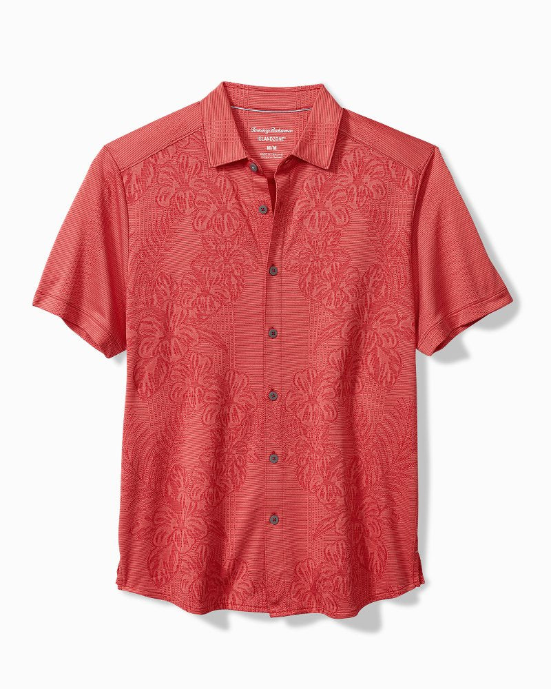 Big & Tall Palm Coast Cascade Vines IslandZone® Knit Shirt Dark Havana | Tommy Bahama Best Price - Big & Tall Palm Coast Cascade Vines IslandZone® Knit Shirt