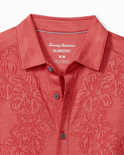 Big & Tall Palm Coast Cascade Vines IslandZone® Knit Shirt Dark Havana | Tommy Bahama Best Price - Big & Tall Palm Coast Cascade Vines IslandZone® Knit Shirt