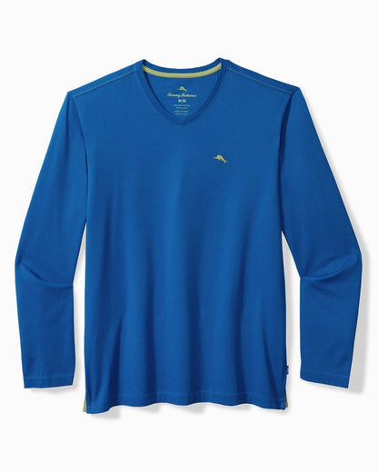 Big & Tall Bali Skyline V-Neck Long-Sleeve T-Shirt Cobalt Sea | Tommy Bahama Special Offer - Big & Tall Bali Skyline V-Neck Long-Sleeve T-Shirt