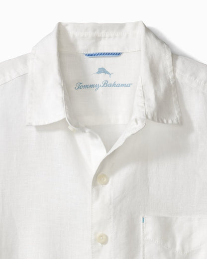Big & Tall Sea Glass Breezer Linen Shirt White | Tommy Bahama Best Price - Big & Tall Sea Glass Breezer Linen Shirt