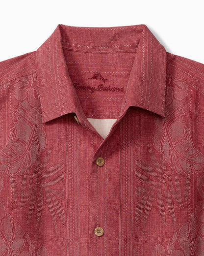 Big & Tall Bali Border Silk Camp Shirt Deep Havana | Tommy Bahama Discount - Big & Tall Bali Border Silk Camp Shirt
