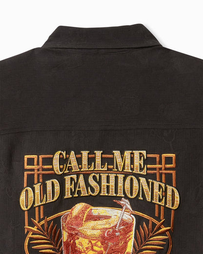 Big & Tall Call Me Old Fashioned Silk Camp Shirt Black | Tommy Bahama Sale - Big & Tall Call Me Old Fashioned Silk Camp Shirt