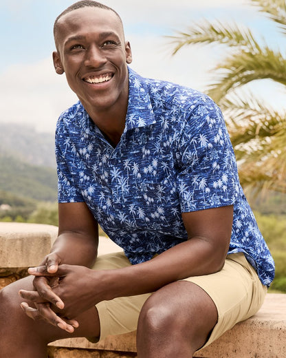 Big & Tall Bahama Coast Cabana Shores IslandZone® Shirt Island Navy | Tommy Bahama Deals - Big & Tall Bahama Coast Cabana Shores IslandZone® Shirt