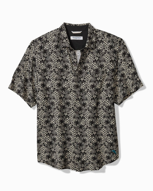 Big & Tall Veracruz Cay Palm Cascade Short-Sleeve Shirt Black | Tommy Bahama Sale - Big & Tall Veracruz Cay Palm Cascade Short-Sleeve Shirt