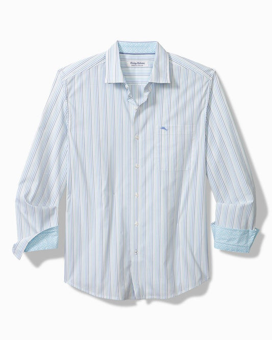 Big & Tall Sarasota Stretch Marina Stripe IslandZone® Shirt Seven Seas | Tommy Bahama Hot Sale - Big & Tall Sarasota Stretch Marina Stripe IslandZone® Shirt