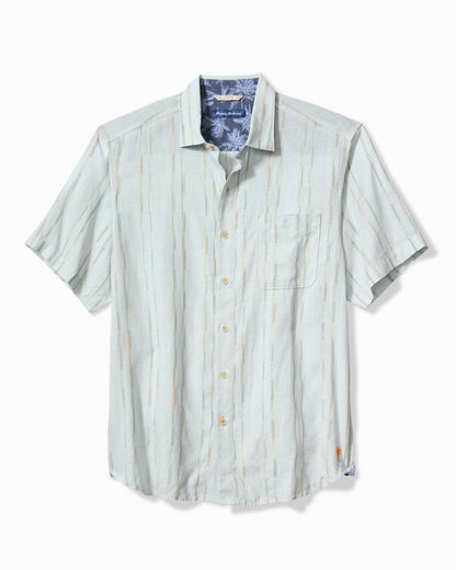 Big & Tall Sonora Stripe Linen-Blend Short-Sleeve Shirt Dew Drop | Tommy Bahama Featured - Big & Tall Sonora Stripe Linen-Blend Short-Sleeve Shirt