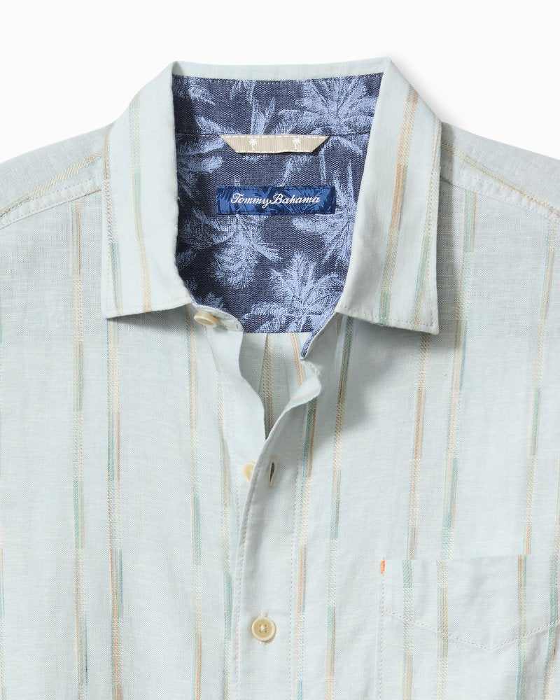 Big & Tall Sonora Stripe Linen-Blend Short-Sleeve Shirt Dew Drop | Tommy Bahama Featured - Big & Tall Sonora Stripe Linen-Blend Short-Sleeve Shirt