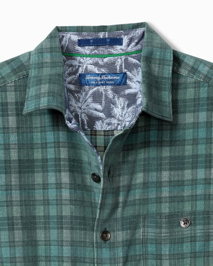 Big & Tall Coastline Cord Stretch Lagoon Check Shirt Deep Slate | Tommy Bahama Classic - Big & Tall Coastline Cord Stretch Lagoon Check Shirt