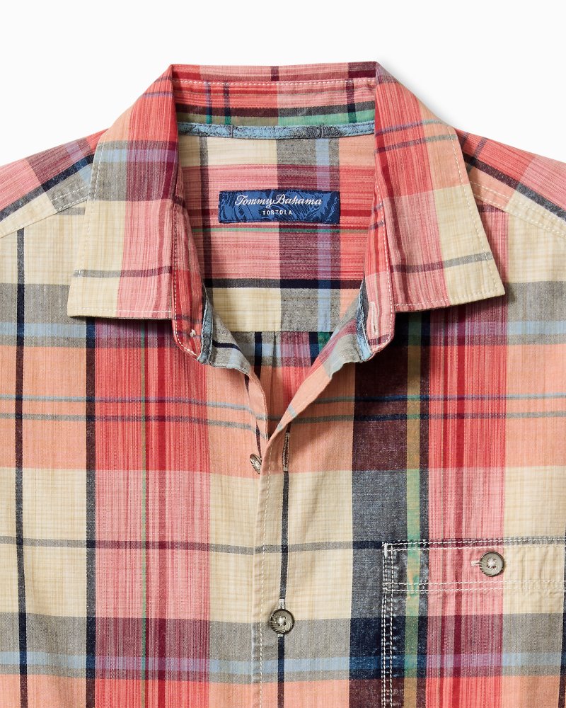 Big & Tall Sunwash Check Long-Sleeve Shirt Radish | Tommy Bahama Recommended - Big & Tall Sunwash Check Long-Sleeve Shirt