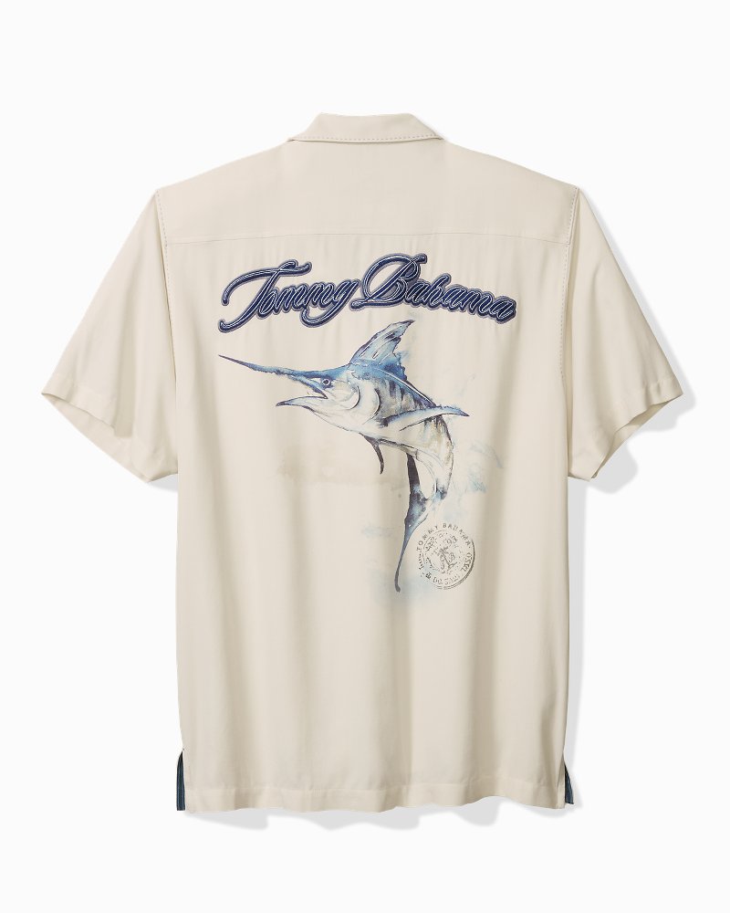 Big & Tall Marlin Paradise Silk Camp Shirt Continental | Tommy Bahama Best Seller - Big & Tall Marlin Paradise Silk Camp Shirt