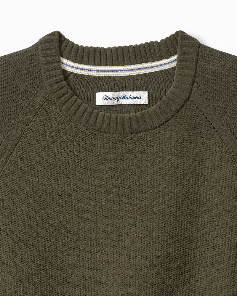 Big & Tall Shoreline Crew Sweater Forest Night | Tommy Bahama Deals - Big & Tall Shoreline Crew Sweater
