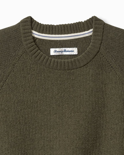 Big & Tall Shoreline Crew Sweater Forest Night | Tommy Bahama Deals - Big & Tall Shoreline Crew Sweater