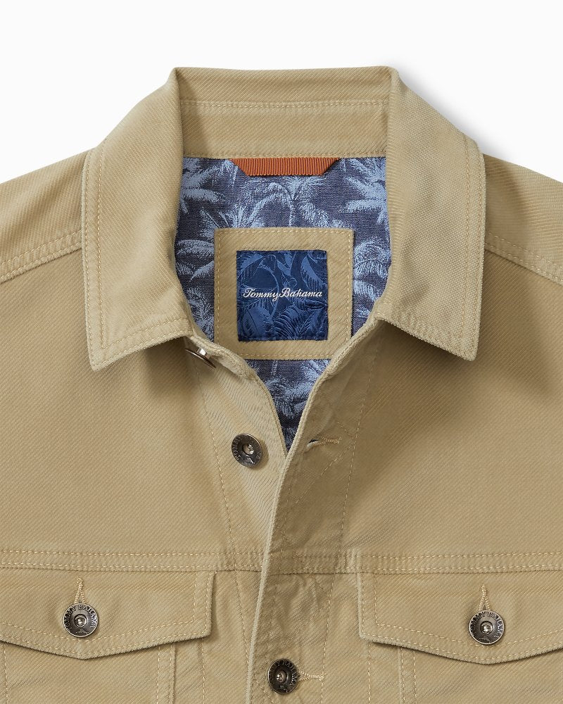Big & Tall Canyon Cord Trucker Jacket Stone Khaki | Tommy Bahama Special Offer - Big & Tall Canyon Cord Trucker Jacket
