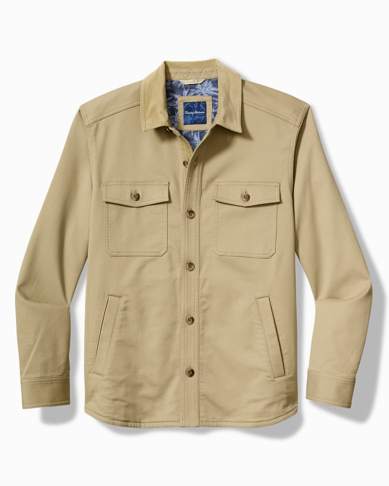Big & Tall Harbor Point Shirt Jacket Stone Khaki | Tommy Bahama Exclusive - Big & Tall Harbor Point Shirt Jacket