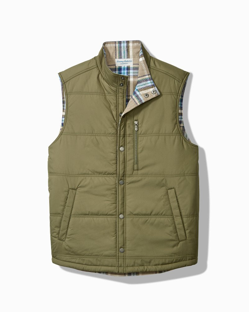 Big & Tall Oak Harbor Reversible Vest Tea Leaf | Tommy Bahama Top Pick - Big & Tall Oak Harbor Reversible Vest