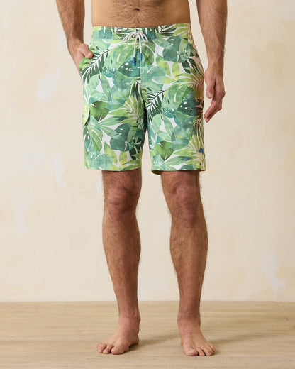Big & Tall Baja Palma Fresca Boardshorts Dark Monstera | Tommy Bahama Premium - Big & Tall Baja Palma Fresca Boardshorts