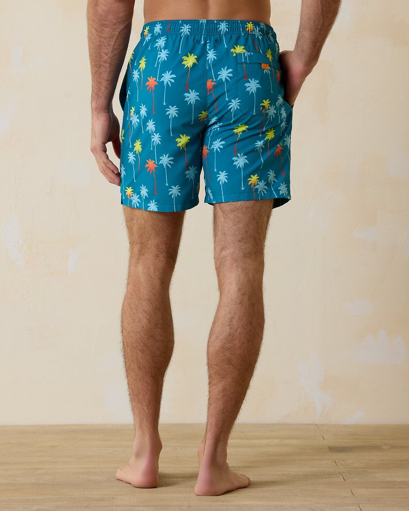 Big & Tall Naples Pom Palms Swim Trunks Blue Allure | Tommy Bahama Best Price - Big & Tall Naples Pom Palms Swim Trunks