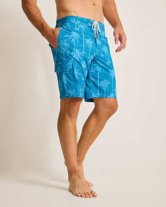 Big & Tall Baja Palmero Boardshorts Blue Allure | Tommy Bahama Recommended - Big & Tall Baja Palmero Boardshorts