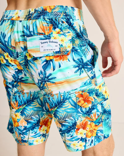 Big & Tall Baja Surfside Sounds Boardshorts Kohala Teal | Tommy Bahama Signature - Big & Tall Baja Surfside Sounds Boardshorts