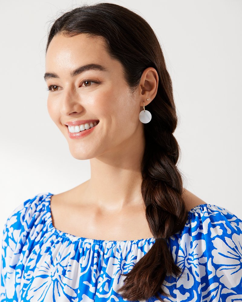 Madeira Mother-of-Pearl Drop Earrings Gold | Tommy Bahama Deals - Madeira Mother-of-Pearl Drop Earrings