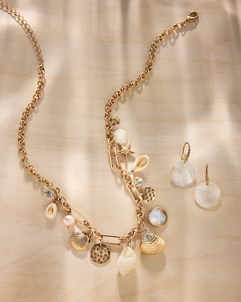 Madeira Mother-of-Pearl Drop Earrings Gold | Tommy Bahama Deals - Madeira Mother-of-Pearl Drop Earrings