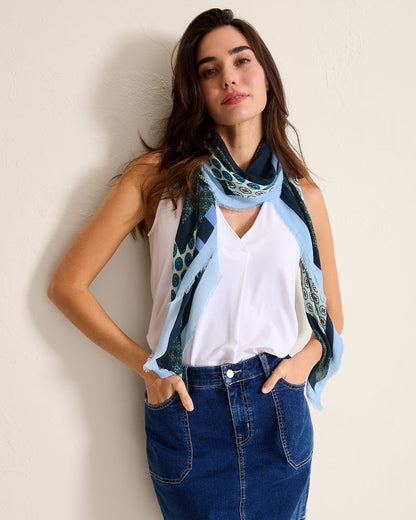 Foulard Patch Square Scarf Navy | Tommy Bahama Everyday - Foulard Patch Square Scarf