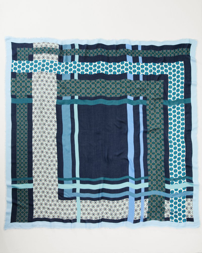 Foulard Patch Square Scarf Navy | Tommy Bahama Recommended - Foulard Patch Square Scarf