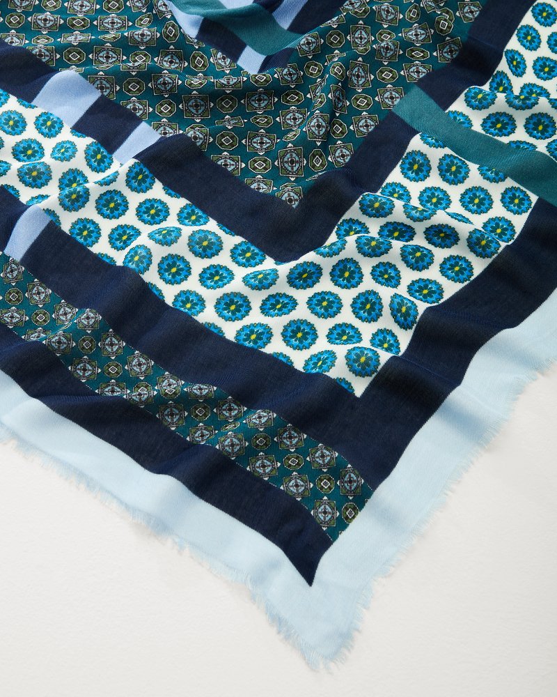 Foulard Patch Square Scarf Navy | Tommy Bahama Recommended - Foulard Patch Square Scarf