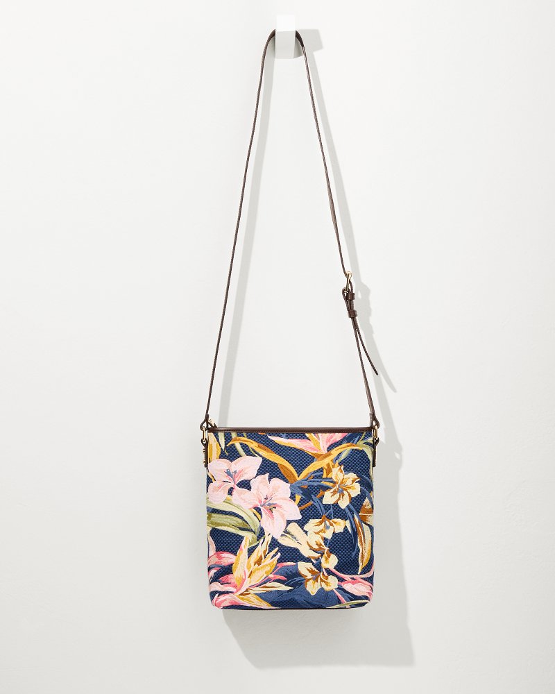 Embroidered Crossbody Multi Floral Navy | Tommy Bahama Recommended - Embroidered Crossbody