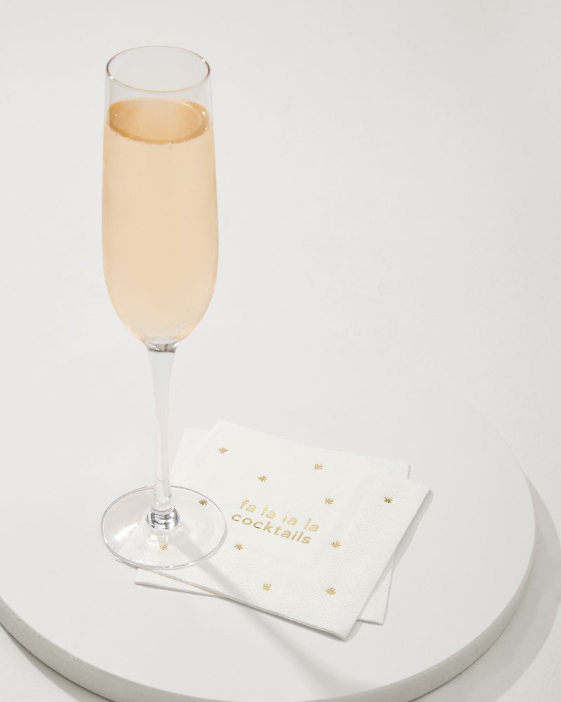 Fa-La-La Cocktail Napkins White | Tommy Bahama Recommended - Fa-La-La Cocktail Napkins