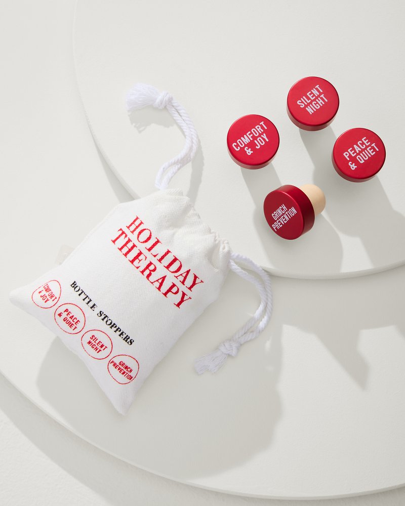 Holiday Bottle Stopper Set Red | Tommy Bahama Classic - Holiday Bottle Stopper Set