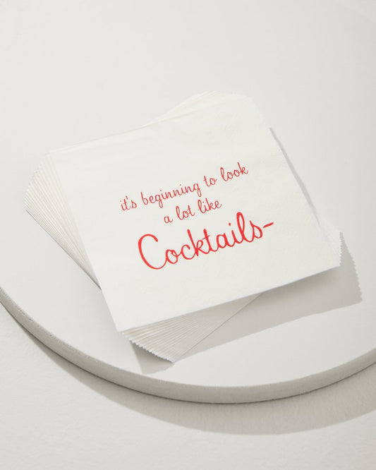 Beginning to Look Like Cocktails Napkins White | Tommy Bahama Everyday - Beginning to Look Like Cocktails Napkins