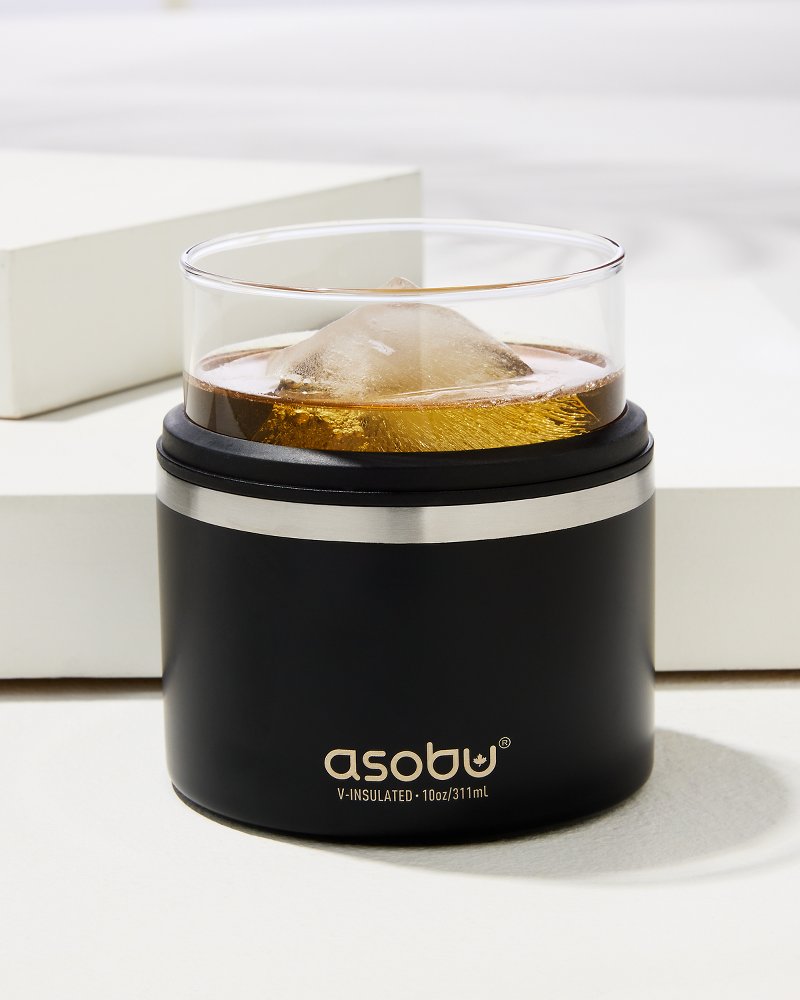 Asobu® On the Rocks Glass & Kuzie Black | Tommy Bahama Special Offer - Asobu® On the Rocks Glass & Kuzie