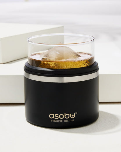 Asobu® On the Rocks Glass & Kuzie Black | Tommy Bahama Special Offer - Asobu® On the Rocks Glass & Kuzie