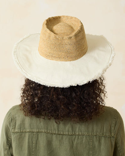 Melissa Lux Fringe Raffia Hat Natural/White/Silver | Tommy Bahama Sale - Melissa Lux Fringe Raffia Hat