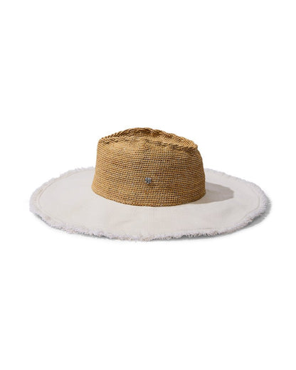 Melissa Lux Fringe Raffia Hat Natural/White/Silver | Tommy Bahama Sale - Melissa Lux Fringe Raffia Hat
